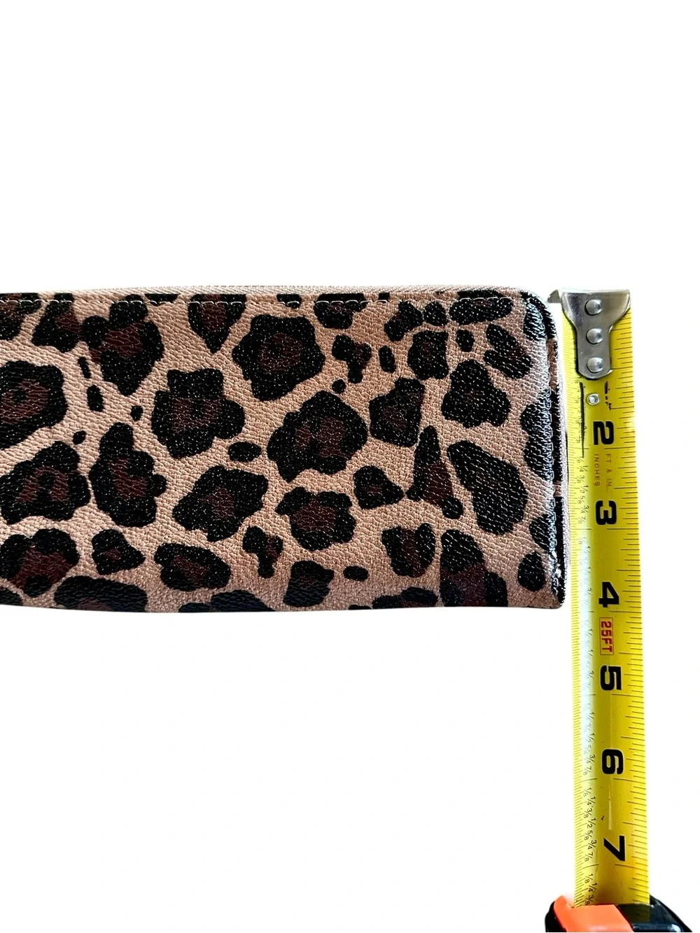 Leopard Print Zip-Around Wristlet Wallet - Brown